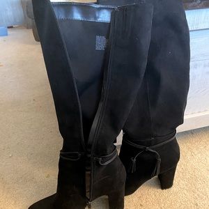 Black knee high boots